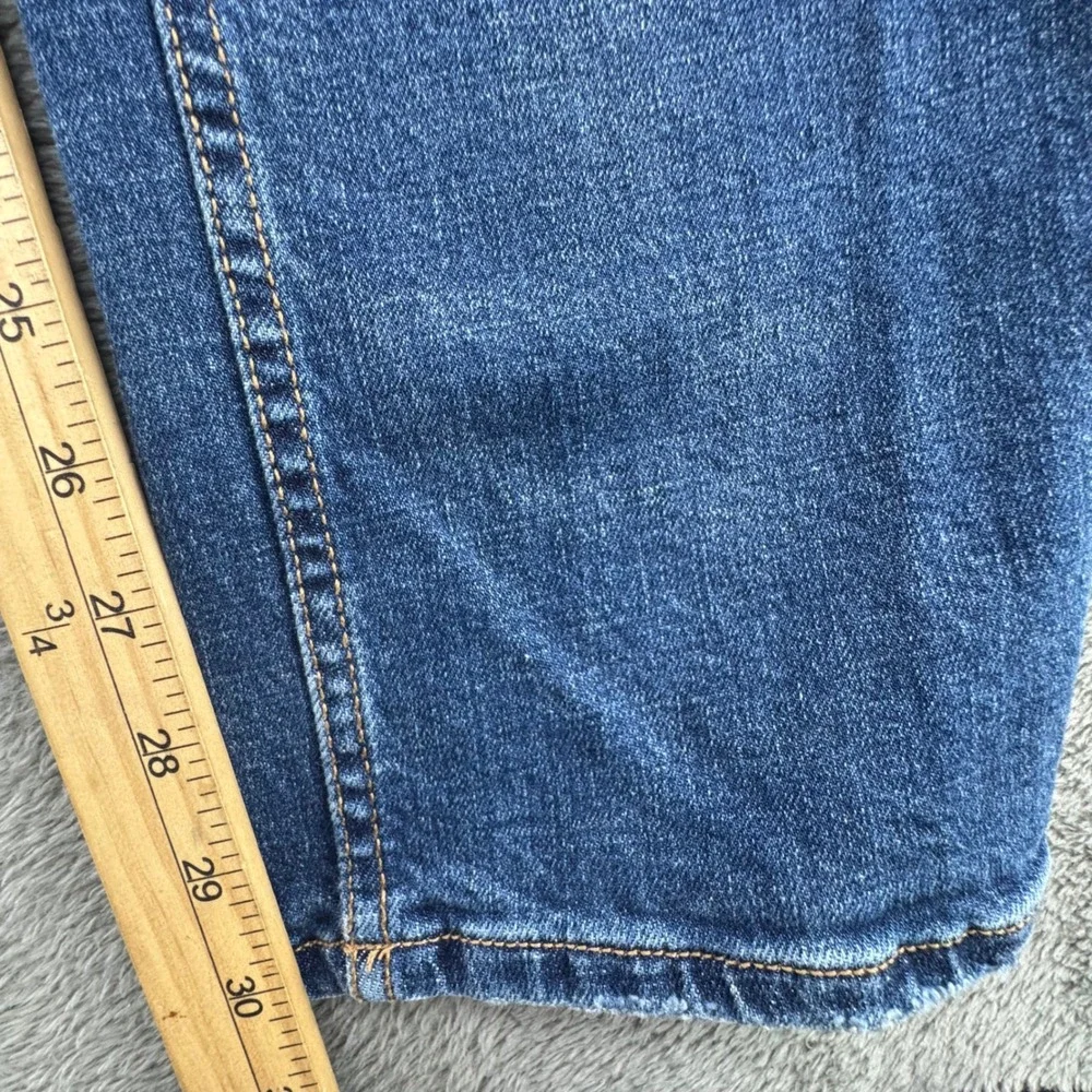 RSQ Slim Straight Jeans Men Blue Wash Size 31x32 Distressed Denim‎